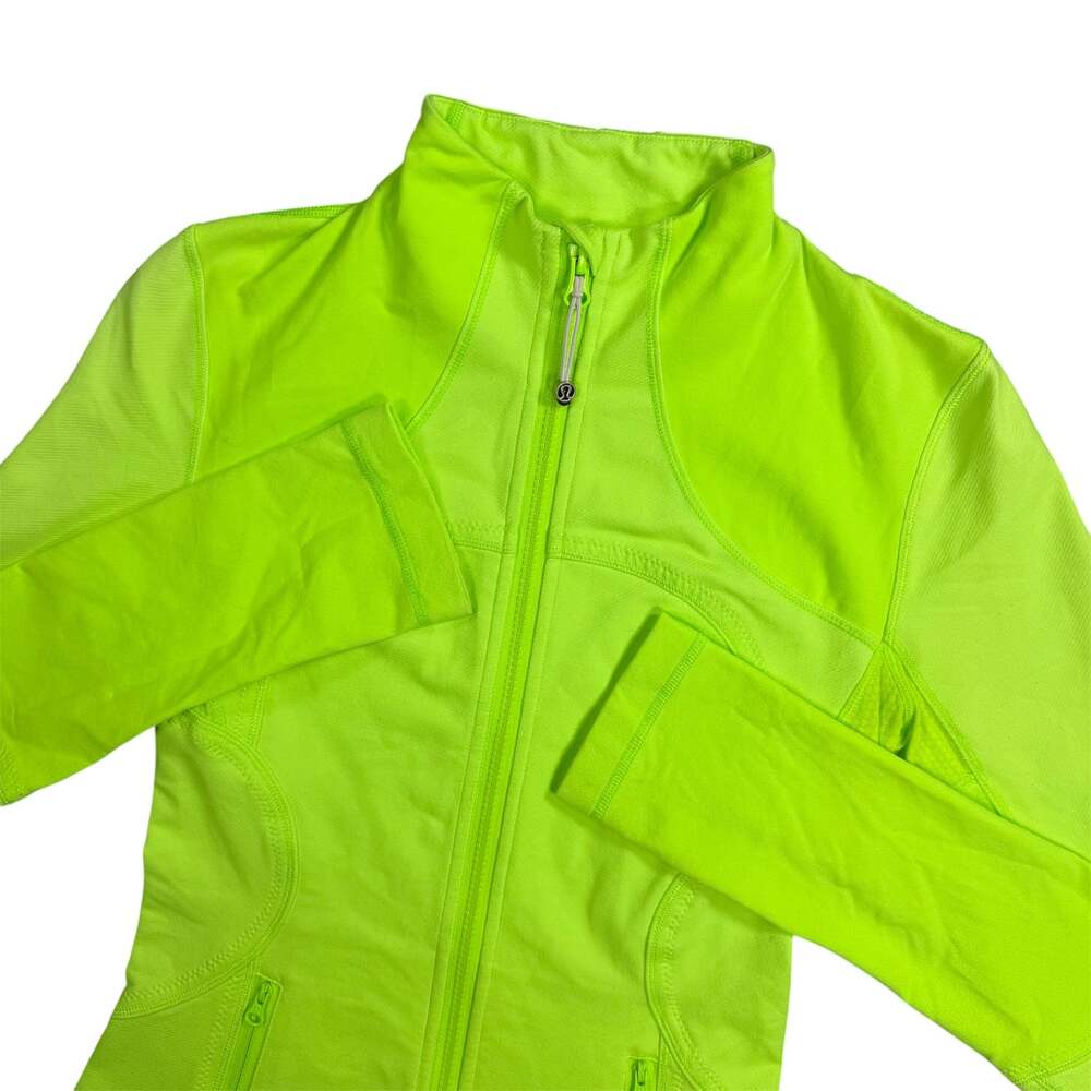 Lululemon Women's Size 4 Neon Green Full Zip Running Jacket Athletic Yoga